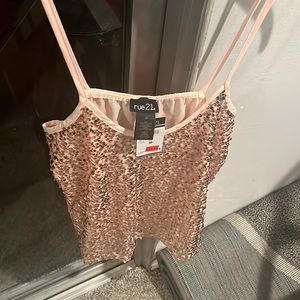 Women’s sequin spaghetti top by Rue 21 size M